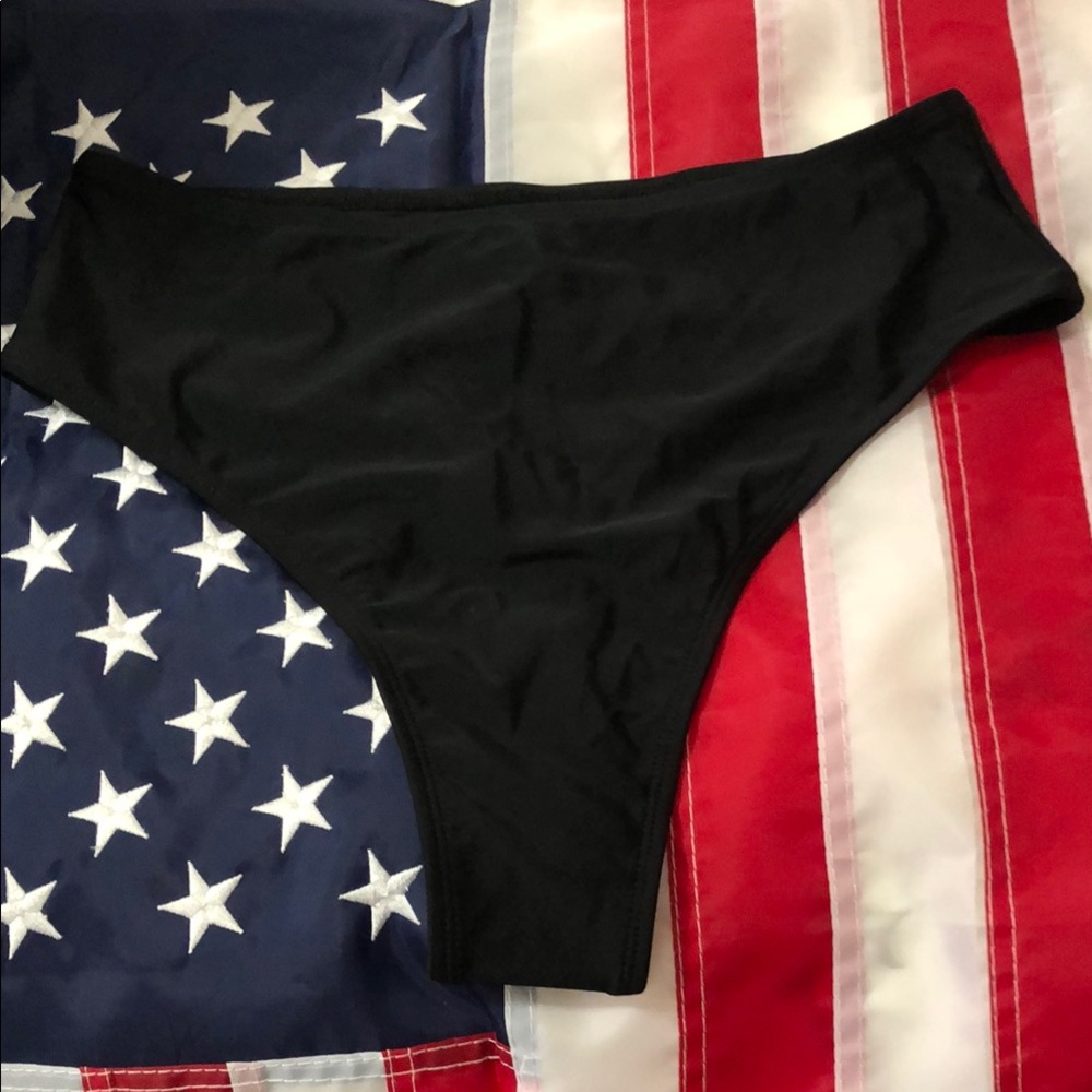 Black High-Waisted Bikini Bottom